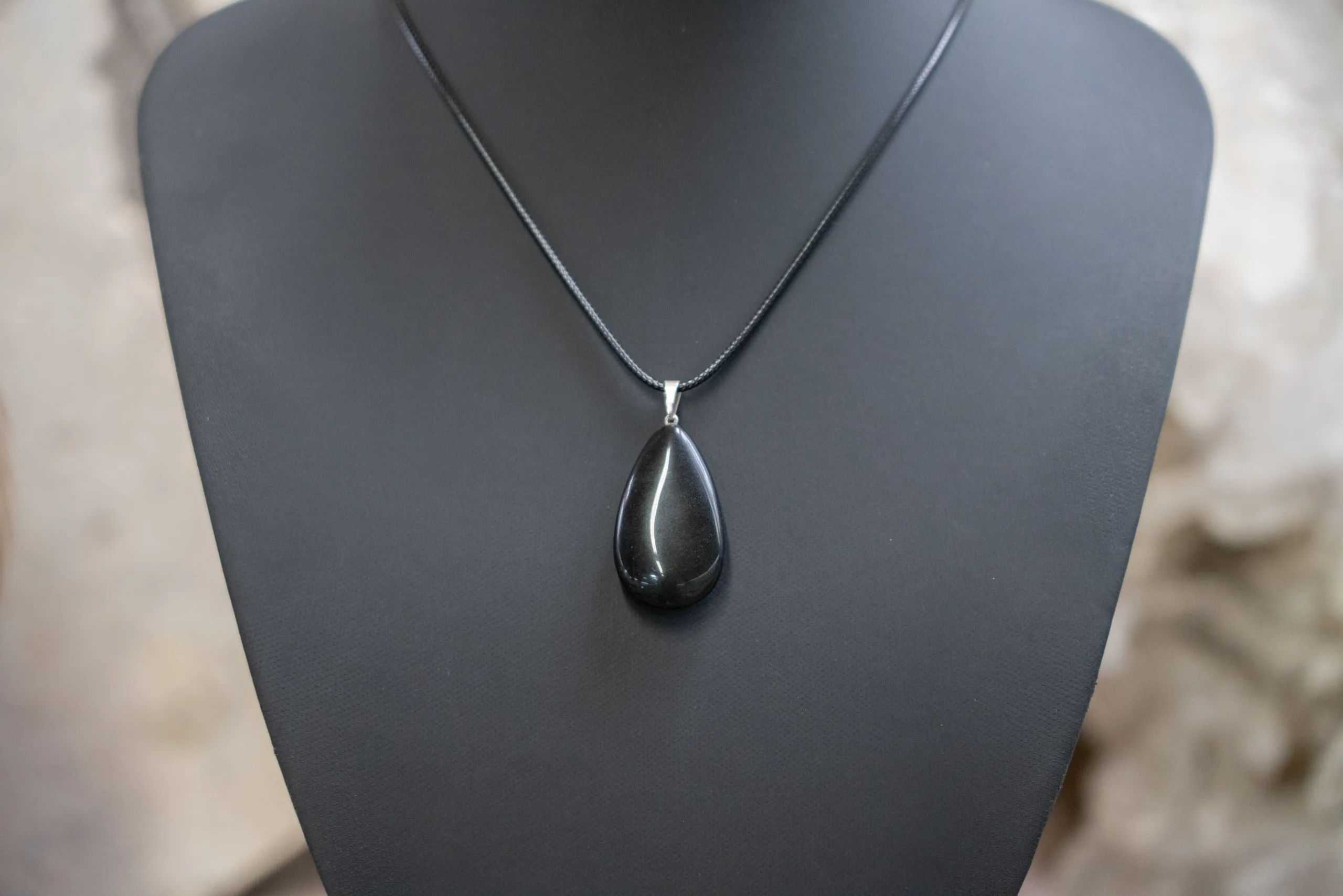 Pendentif Obsidienne