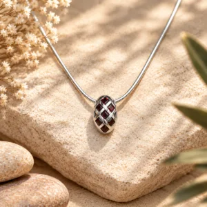 Pendentif grenat argent 925